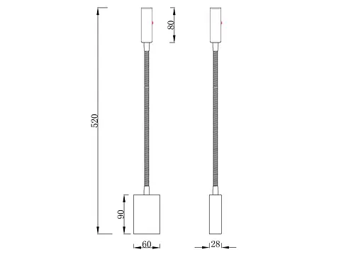 Настінний світильник MJ-Light READER SNAKE 3200K WH 15020 - фото 9