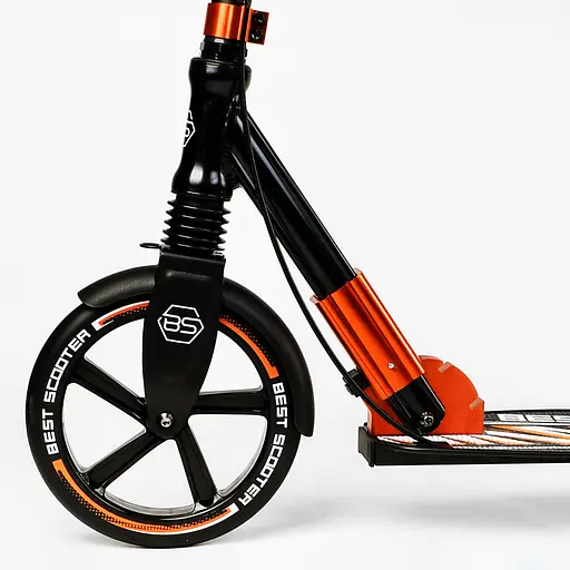 Самокат Best Scooter складаний Від 3 до 16 років Чорно-жовтогарячий 000231303 - фото 4