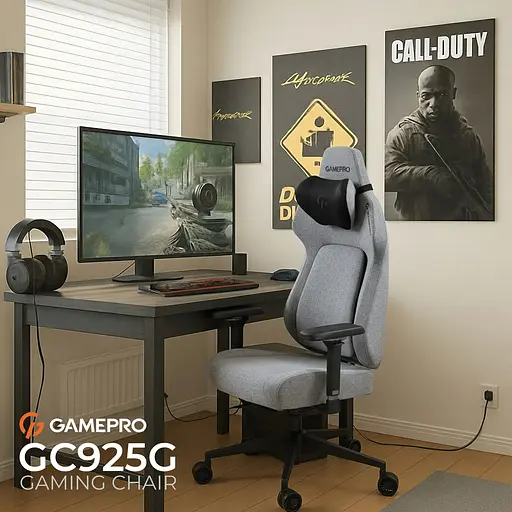 Геймерское кресло GamePro GC925G Fabric Gray [148909] - фото 10