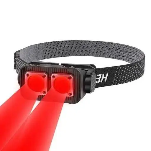 Налобный фонарик X-Balog K372 аккумуляторный L-31-2COB USB-Type-C white+red - фото 3