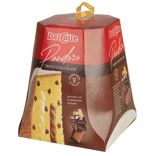Уцінка. Кекс Dal Colle Pandoro Triplo Choccolate три шоколада 750 г - фото 2