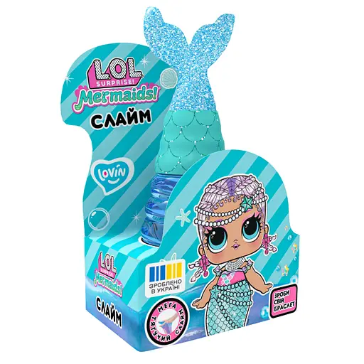 Слайм Lovin LOL Surprise Русалка, блакитна, 250 мл, Окто, LOL80196