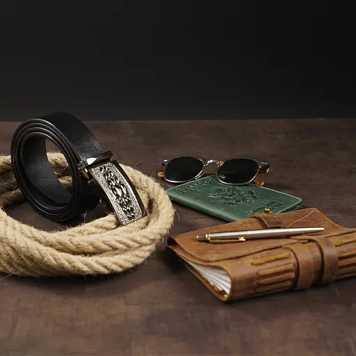 Ремінь шкіряний Vintage чоловічий 115х3,4 см acs0014813 - фото 5