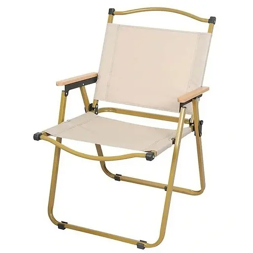 Складний стілець Market Union зі спинкою 80х52х45 см бежевий (1004590) - фото 1