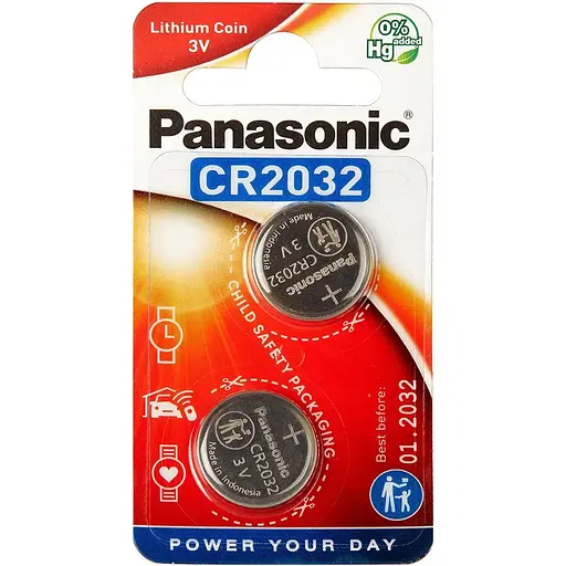 Батарея Panasonic CR2032 Lithium 2 шт.