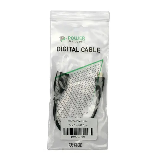USB кабель PowerPlant USB 3.0 Type C USB 0.1м