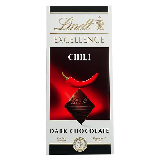 Шоколад Lindt Excellence швейцарский с перцем чили 100 г (389622)