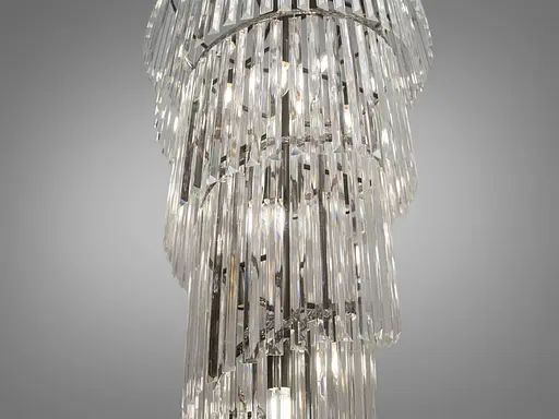 Сучасна кришталева люстра класика на 21 лампу, чорний колір - фото 4