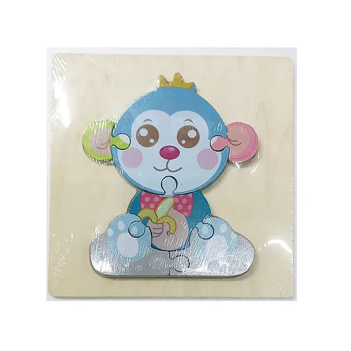 Пазли дерев'яні З 47733 2 види, в плівці (6900067477330) Мавпочка Вид 2 - фото 1