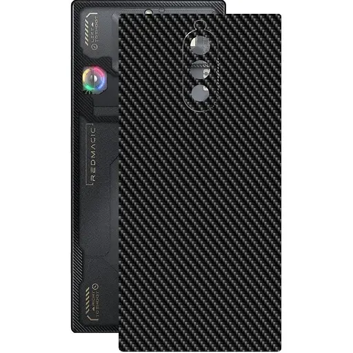 Защитная пленка StatusSKIN для ZTE Nubia Red Magic 8 Pro Plus Корпус Винил Карбон черный - фото 1