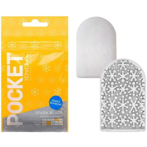 Мастурбатор Tenga Pocket Spark Beads белый