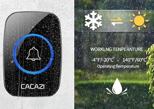 Дверной звонок Cacazi A21 беспроводной на входную дверь с 2-мя кнопками вызова - фото 4