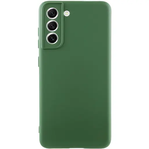 Чехол TPU Getman Liquid Silk Full Camera для Samsung Galaxy S21 Зеленый / Dark green