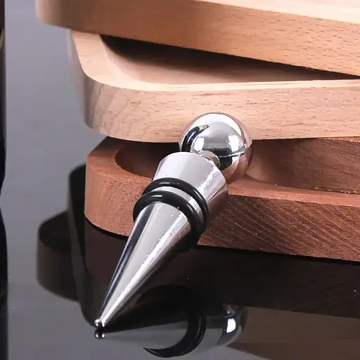 Пробка металлическая для бутылок вина и шампанского затычка многоразовая 8.5 см, Kitchen Master Серебристый 87557 - фото 4