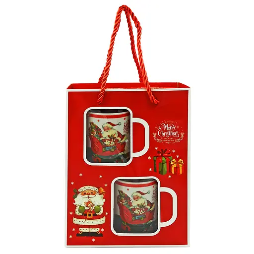 Набір 2 чашки новорічна чашка гуртка новорічна горнятко в коробці Gee! - фото 1
