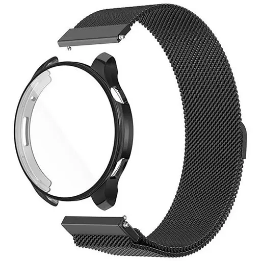 Комплект Tamister для годинника Amazfit GTR4 чорний (чохол + металевий ремінець 22 мм)