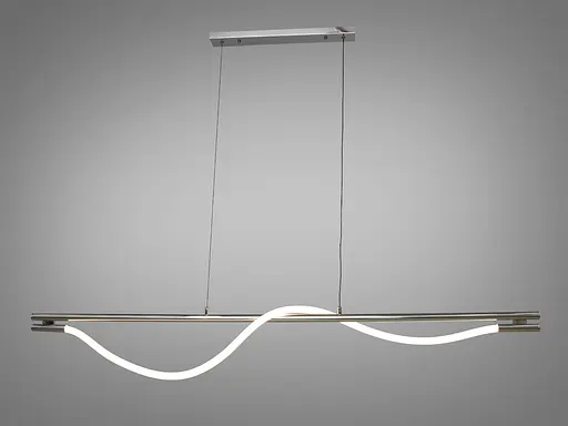 Сучасна світлодіодна люстра з серії "Роуплайт", 32W, хром - фото 2