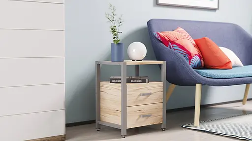 Тумба універсальна Ferrum-decor Вів'єн 2/2 50x41x40 сірий ДСП Дуб Сан-Марино 16мм (FRD-104167) - фото 5