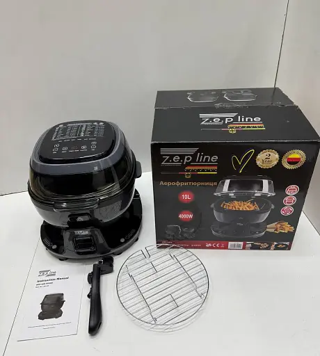 Смарт-аэрофритюрница с функцией вращения на 18 программ Zepline ZP-140, 10 л 4000 Вт - фото 2