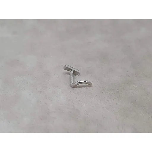 Срібна сережка-пірсинг в ніс Ірій Блискавка. 6034 - фото 2