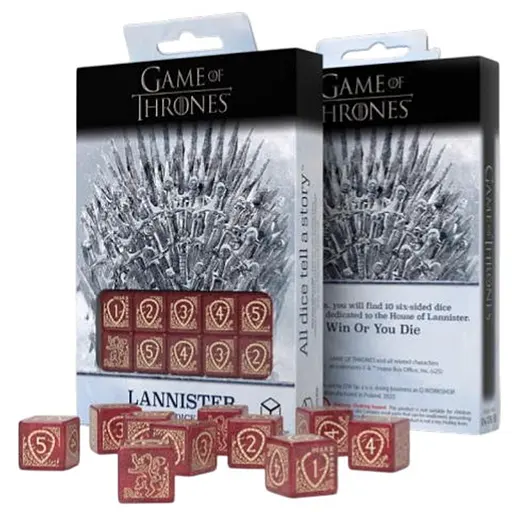 Набор кубиков Game of Thrones. Lannister 10xD6 Dice Set (10 шт.) (GOT/00190166/2025/2/B) - фото 1