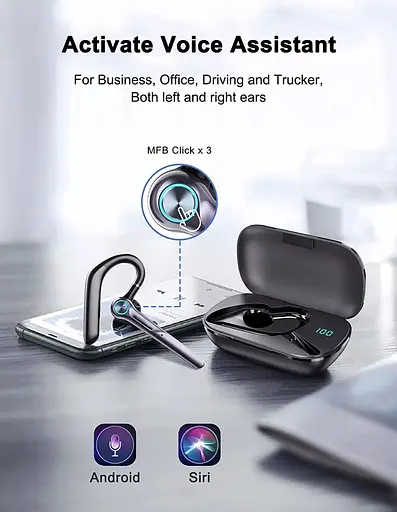 Бездротова Bluetooth гарнітура G3 з індикатором заряду, кнопками управління шумозаглушенням. Бізнес гарнітура - фото 6