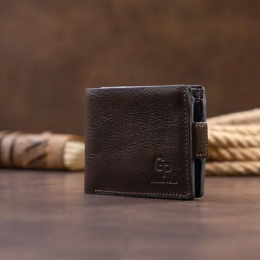 Мужской кожаный кошелек Grande Pelle 9х11.5х3 см acs0015037 - фото 8