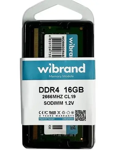Пам'ять SO-DIMM, DDR4, 16Gb, 2666 MHz, Wibrand, 1.2V, CL19 (WI2666DDR4S/16GB) - фото 2