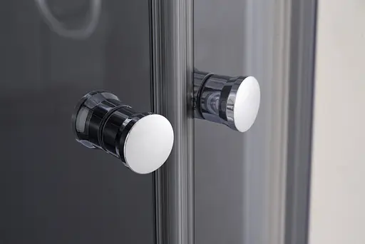 Душевая кабина с низким поддоном Mixxus Plain SCT02-90x90x195-TR graphite прозрачное стекло 4 мм MI6901, Универсальная, прозрачная, графит - фото 4