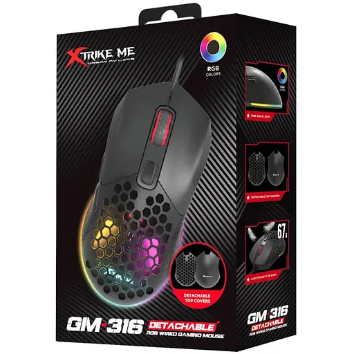 Мишка Xtrike ME GM-316 USB RGB Black (GM-316) - фото 5