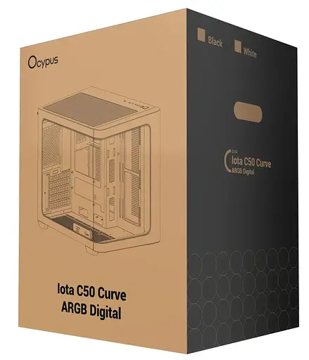 Корпус Ocypus IOTA C50 WH CURVE ARGB DIGITAL White (IOTA-C50-WHD300CD-GL) - фото 11