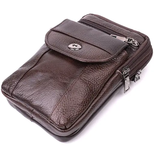 Чоловіча шкіряна сумка Vintage 11х18,5х4 см sum0024957 - фото 3