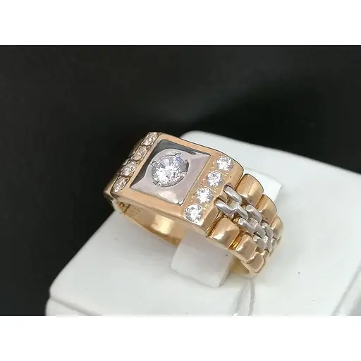 Золотое кольцо Золотой век с фианитами. 19065/01/1/72 19 - фото 2