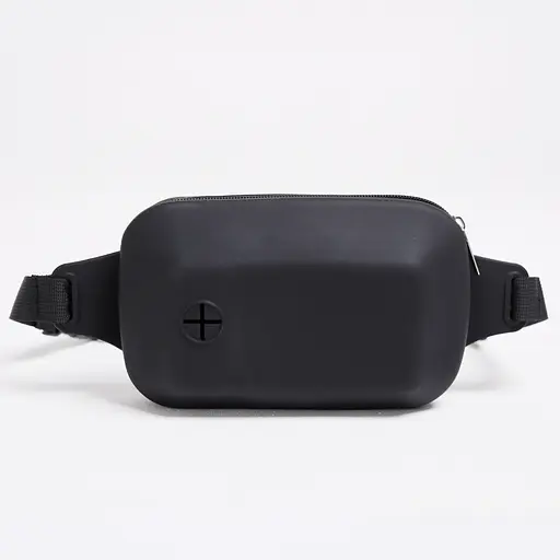 Силиконовая сумка для лакомств и пакетов для собак Пушистое Счастье для прогулок и дрессуры, черная - фото 1