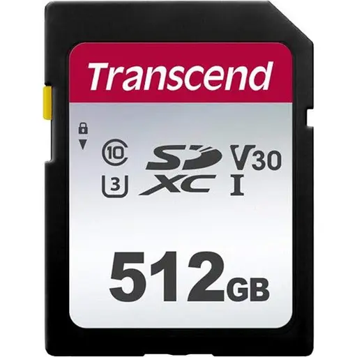 Карта памяти Transcend 512GB SDXC C10 (TS512GSDC300S) - фото 1