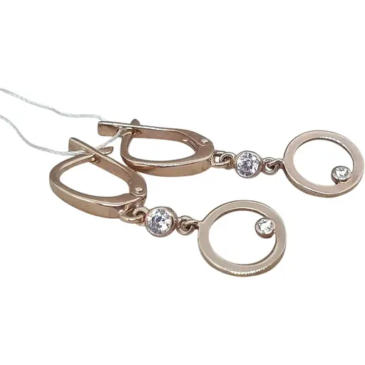 Золоті сережки Імперія золота з фіанітами. СВ983(2)И