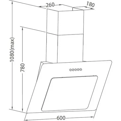 Витяжка похила Pyramida NRX 60 (800) B GBL [142793] - фото 6