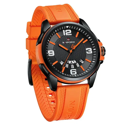Часы наручные мужские Naviforce Young Orange Черный (3492) - фото 6