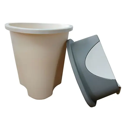 Відро Twist Planet трикутне 23 л кремове-сіре (00-00012499) - фото 2