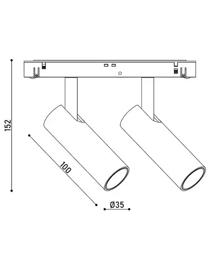 Світильник магнітний трековий Kloodi KDMG-SPOT35 2x7W 3K WH - фото 5