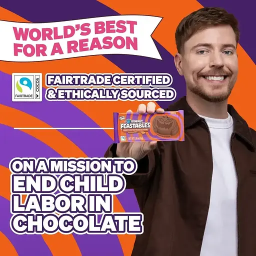 Шоколадные конфеты Feastables MrBeast Peanut Butter Jack-O-Lantern Pumpkin 35 г - фото 6