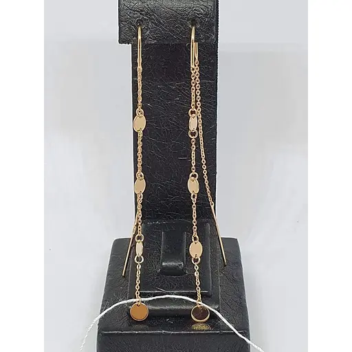 Золоті сережки-протяжки Tango. 580124 - фото 3