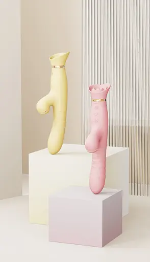 Вибратор-кролик Zalo Rose Rabbit Thruster 25 см светло-розовый - фото 9