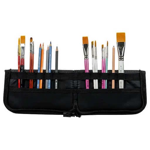 Пенал для пензлів DK ART 20×25 см чорний підставка   - фото 8