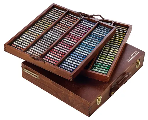 Подарочный набор сухой пастели Sennelier 175 цветов, дерево.