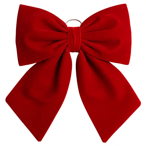 Оксамитовий бант для декору Yiwu на ялинку та двері 25×35 (см) Бордовий CR-2-4