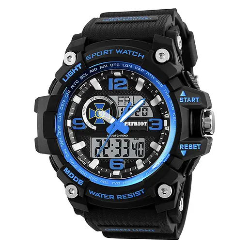 Наручний годинник чоловічий 012BUBKSBU СБУ Чорний з синім + Коробка Patriot acs0030997 - фото 2