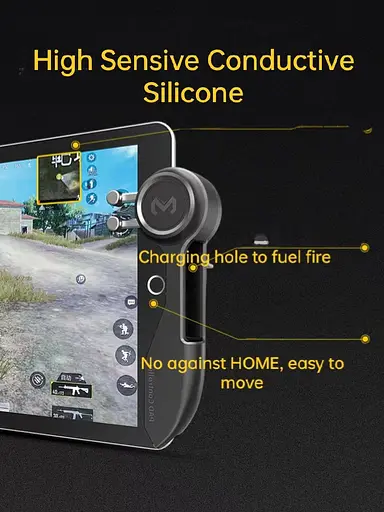 Ігровий механічний тригер зовнішній джойстик для телефону смартфона Memo AKpad-6k ігрові кнопки Black (18543) - фото 5