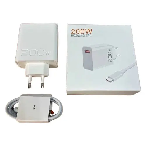 Зарядное устройство 200W Xiaomi с кабелем USB-Type C Быстрая зарядка QC/PD для смартфонов и ноутбуков - фото 2