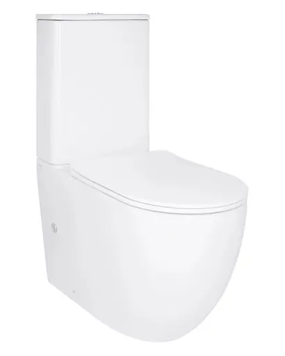 Унитаз напольный Qtap Robin New Ultra Quiet с сиденьем Slim Duroplast/ Soft-close/ Quick Release QT13226083AW - фото 1